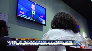 Baltimore Democrats watch democratic debate