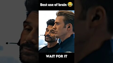 Best use of brain 😂 Wait for Captain America Endgame Funny Scene #shorts #captainamerica #marvel