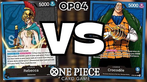 (OP04) Crocodile is TIER S!! Rebecca (Blue/Black) VS Crocodile (Blue) Gameplay | One Piece Card Game