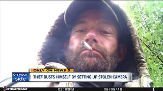 Thief busts himself by setting up stolen camera