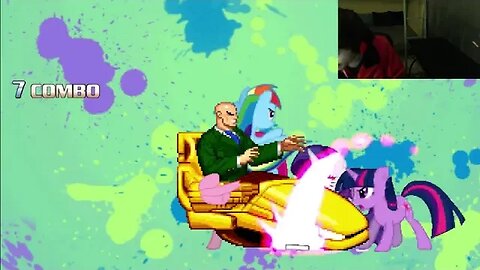 My Little Pony Characters (Twilight Sparkle, Rainbow Dash, And Rarity) VS Professor X In A Battle