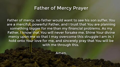 Father of Mercy Prayer (Prayer for Financial Stability)