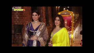 Janhvi Kapoor and Khushi Kapoor dazzle in Ethnic wear as they Celebrate Diwali with Boney Kapoor