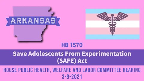 Arkansas SAFE Act (HB1570): House Committee Hearing 3-9-2021 (ban med/surg tx for transgender kids)