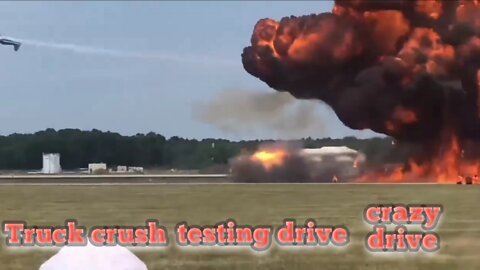 Plane crash by bird video 2022!! Testing drive trucks crush videos!!