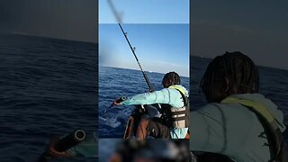 Fighting a Giant Kingfish on my Sea-Doo #Fishing #Kingfish #BigFish #Florida #Huge #jetskifishing