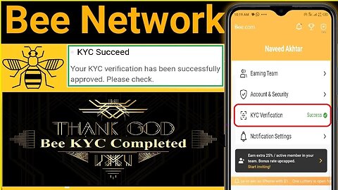 🚨 I Got My Bee Network KYC Success Lets Check How? || How You Can Easily Complete BEE Network KYC