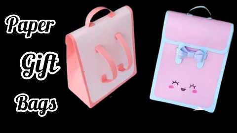 How To Make Paper Gift Bag / Paper Craft Idea /School Hacks / Easy Paper Bag Tutorial / School Bag