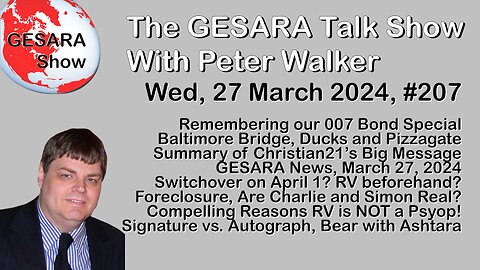 2024-03-27 GESARA TALK SHOW 207 - WEDNESDAY