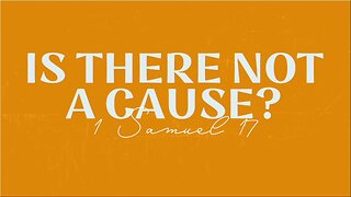 Is There Not a Cause | Pastor Abram Thomas