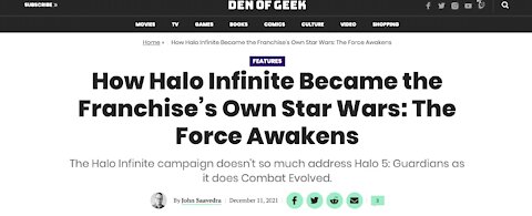 Den of Geek Idiotically Thinks Halo Infinite is Like The Force Awakens