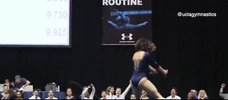 Flawless routine by gymnast goes viral