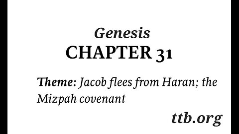 Genesis Chapter 31 (Bible Study)