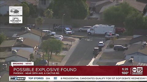 Possible explosive device found near 39th Ave and Cactus Rd in Phoenix