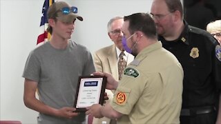 Teen honored for his life-saving actions