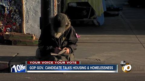 GOP gubernatorial candidate John Cox talks housing and homelessness