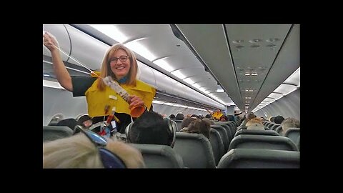 🔴 World's Funniest Flight Attendant Leaves Passengers In Hysterics