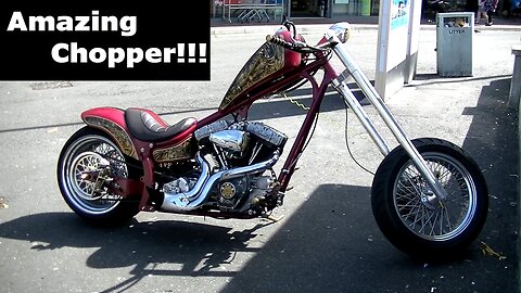 Amazing Extended Forks Chopper Motorcycle
