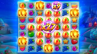 THE RARE 6 SCATTERS WITH A RETRIGGER ON FRUIT PARTY 2!