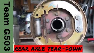 Team G503 Video Rear Axle Disassembly Of The Dana 23-2 Rear Axle, Hubs, Drums, Axle Shafts.