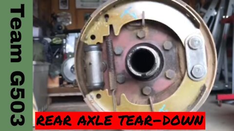 Team G503 Video Rear Axle Disassembly Of The Dana 23-2 Rear Axle, Hubs, Drums, Axle Shafts.