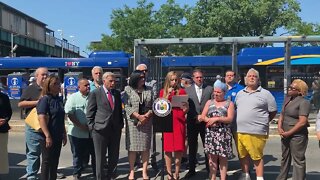 Anti-Hate Press conference on Jamaica Ave and Woodhaven Hosted by @JeniferRajkumar 7/19/2022