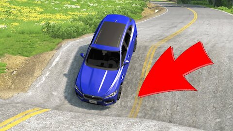 Cars vs Massive Potholes - BeamNG.Drive