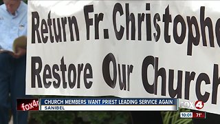 Church members push for priest's reinstatement