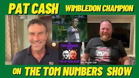 PAT CASH Wimbledon Tennis Champion on The TOM NUMBERS Show 😉👍🏼🎾