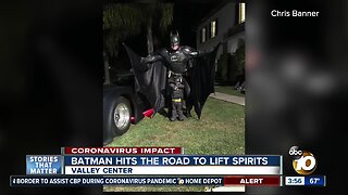 Batman hits the road to lift spirits