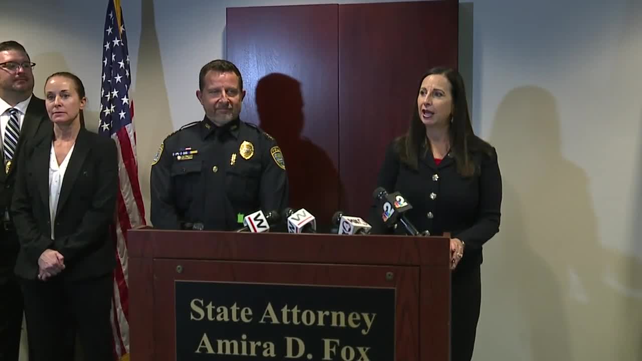 Press Conference: State Attorney Amira Fox announces murder charges on Wade Wilson