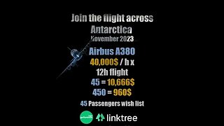 Sign up for the cross Antarctic flight! See details in the description