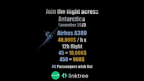 Sign up for the cross Antarctic flight! See details in the description