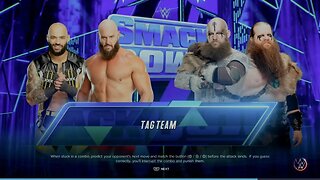 WWE Smackdown Braun Strowman & Ricochet vs The Viking Raiders