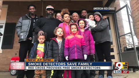 Donated smoke detectors save family of 13