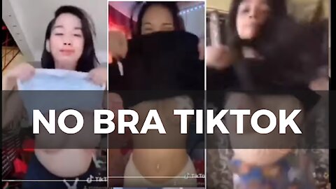 No bra Tik tok Electric tape labas dede challenge Compilation