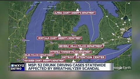 Michigan State Police reveal numbers associated with breathalyzer maintenance fraud
