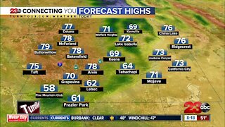 County Forecast Highs Morning Weather Update