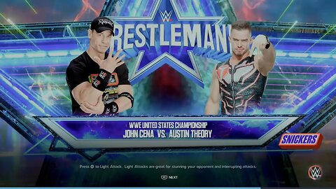 WWE WrestleMania 39 Austin Theory vs John Cena for the WWE United States Championship