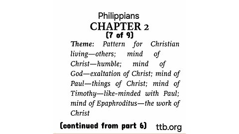 Philippians Chapter 2 (Bible Study) (7 of 9)