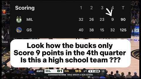 Rigged Milwaukee Bucks 4th quarter vs Golden State Warriors | how do you only score 9 points