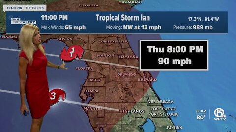 Tropical Storm Ian forecast, 11 p.m. on Sept. 25, 2022