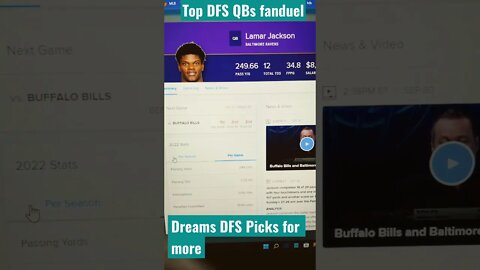 Dreams Top Picks for NFL WEEK 4 DFS Quarterbacks 10/2/2022 Daily Fantasy Sports Strategy FANDUEL