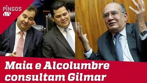 Maia e Alcolumbre consultam Gilmar sobre 2ª instância