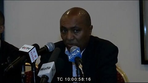 Bereket Simon announcing the death of Prime Minister Meles ZenawiAugust 2012