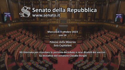 🔴 Sen. Claudio Borghi - 20ª giornata per ricordare le persone decedute o rese disabili dai vaccini