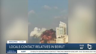 Locals contact relatives in Beirut