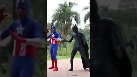 OS MELHORES, CAPITÃO AMÉRICA, BATMAN E HOMEM-ARANHA DANÇANDO NA LIGA DA ALEGRIA