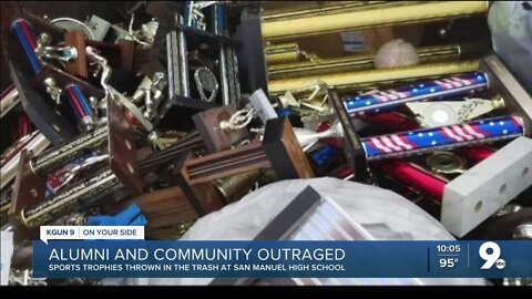 Parents and Students outraged over trashed trophies