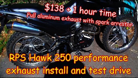 [E31] RPS Hawk 250 Exhaust install and test. About an hour and LESS THAN $138